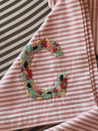 Serviette de table lettre à personnaliser